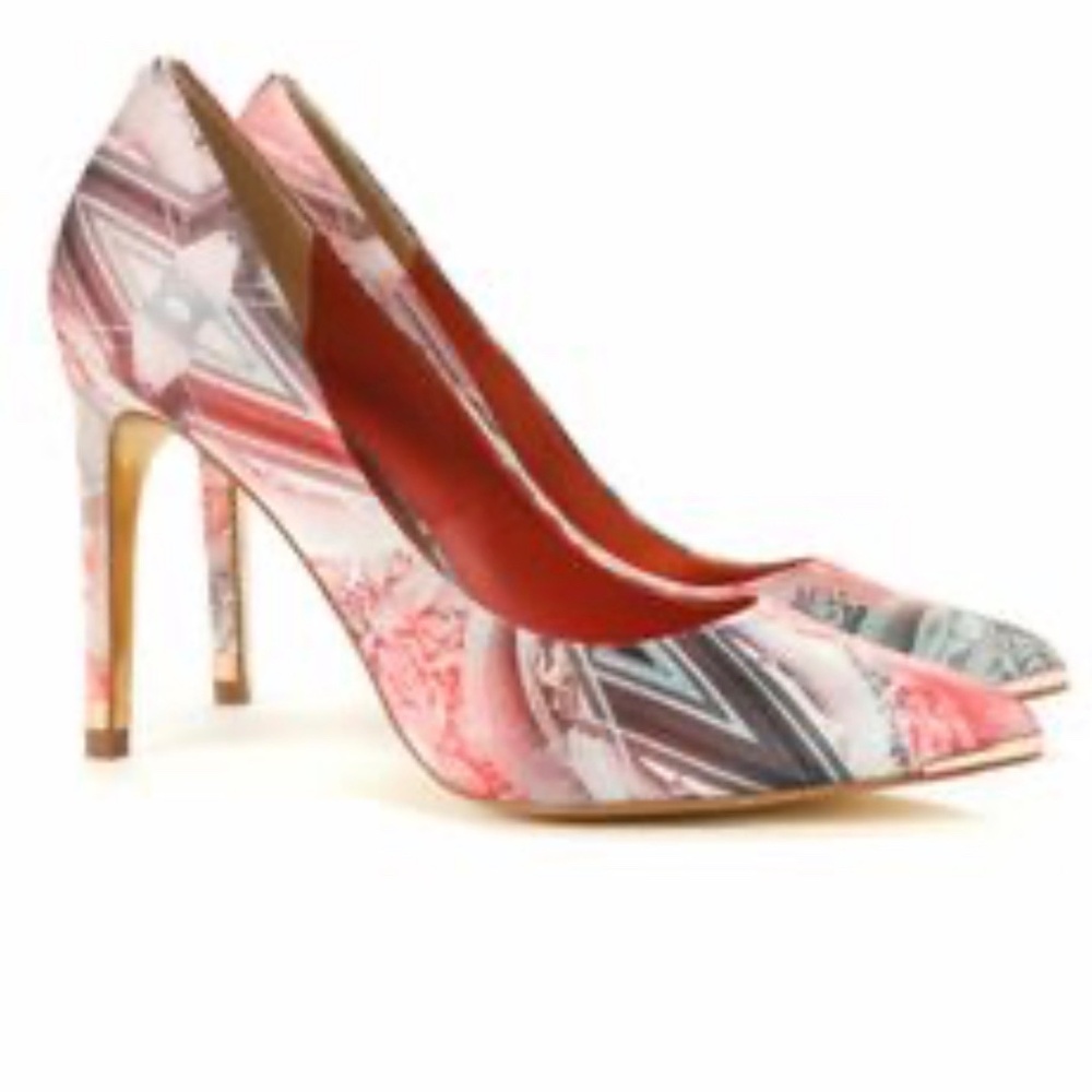TED BAKER Pink/Gold Satin Shoes,Euro size 40